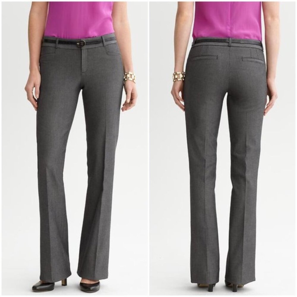 Banana Republic - Herringbone Sloan Flare Pants 406463 | Charcoal Black | 4 S